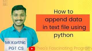 How to append data in text file python#pythonprogramming #python #theosfascinatingprograms