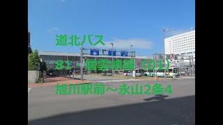 道北バス　81・層雲峡線（旭川→層雲峡）01　旭川駅前～4条18～永山2条4　北海道旭川市　右側車窓　国道39号線　2022年6月