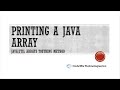 Printing a java array using java.util arrays toString method
