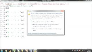Write a Program to perform all arithmetic operations using assignment operator using Python