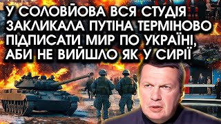 У Соловйова вся студія закликала путіна терміново ПІДПИСАТИ мир по Україні, аби не вийшло як У СИРІЇ