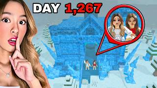 We Survived In An ICE CASTLE For 99 Nights In The Forest..