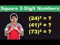 How to square any 2-Digit Number in SECONDS | Base Method