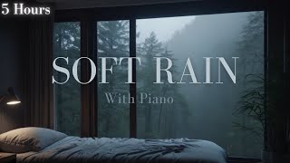 5 hours - Fall Asleep heavy thunder rain sounds - Soothing Rain | Music Therapy | Study , ASMR