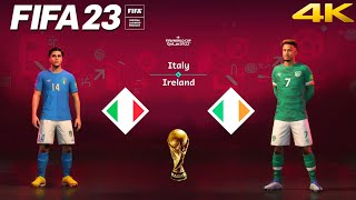 FIFA 23 - Italy vs. Ireland - FIFA World Cup Qatar Final | PS5 Gameplay [4K 60FPS] Next Gen