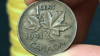 1941 Canada 1 Cent Coin • Values, Information, Mintage, History, and More