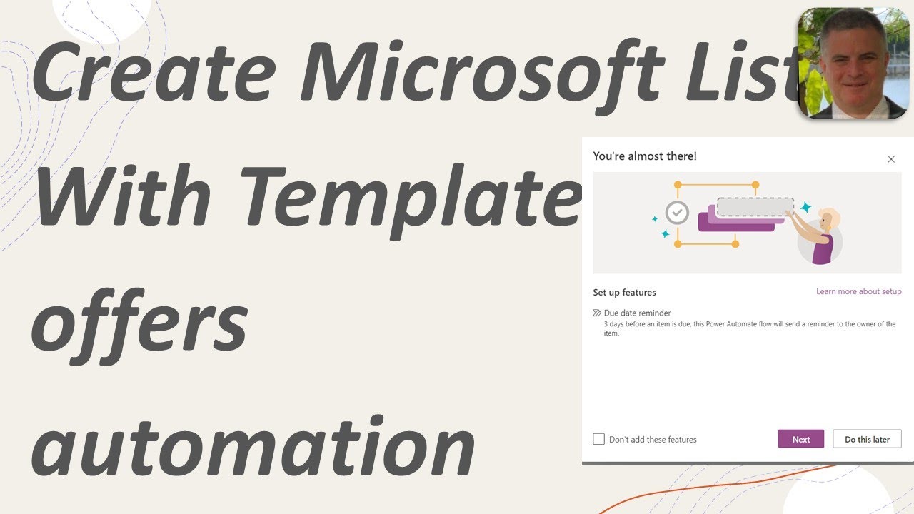 Create A Microsoft List Via A Template It Will Offer Some Automation ...