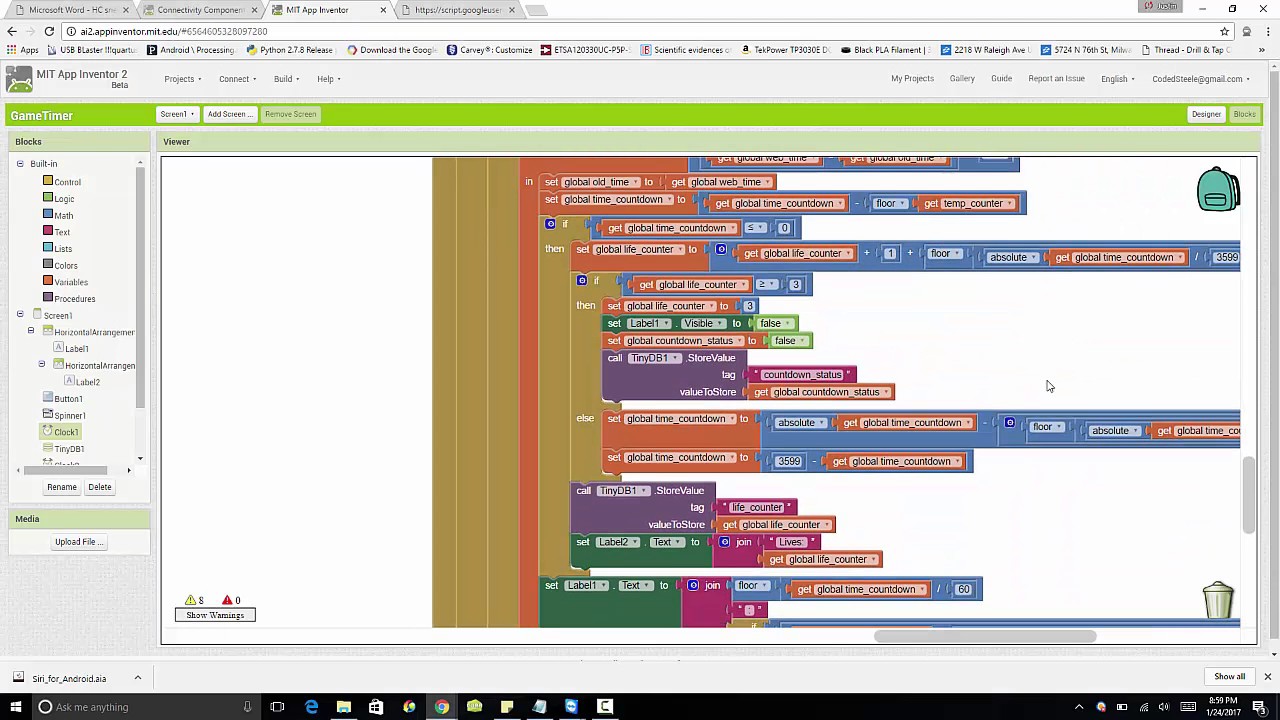 Appinventor Tutorial 18 Game Timer Clock Examples Part 2 Youtube