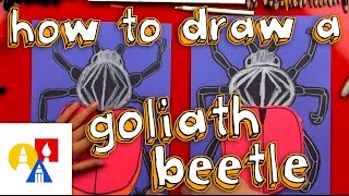 How To Draw A Goliath Beetle - Construction Paper Cutout