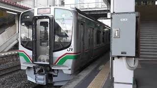 【車体がキレイ！】東北本線E721系0番台（P-6編成+P-28編成）福島行き　　郡山駅発車