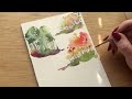 the easiest way to paint watercolor trees in only 3 steps