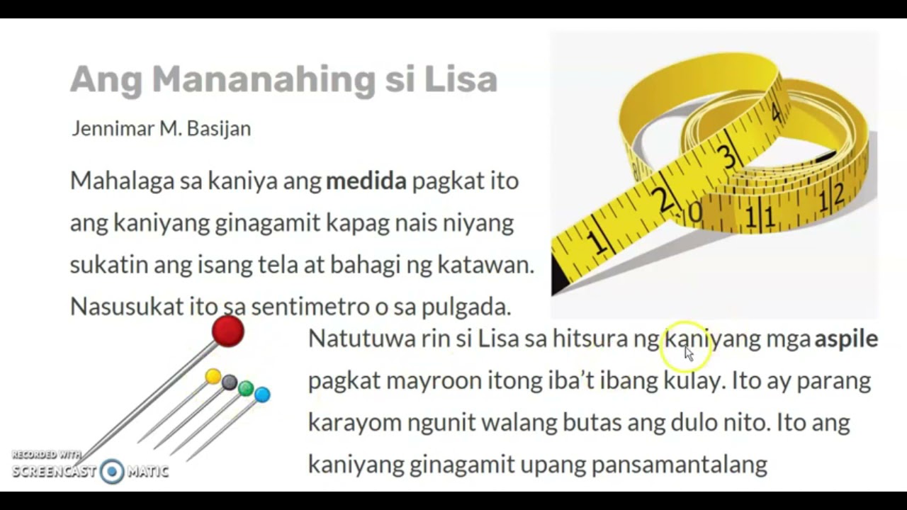 Q1 EPP 4 Module 1 Aralin 2- Mga Kagamitan Sa Pananahi Sa Kamay - YouTube