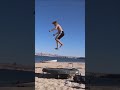 Triple front flip off mini tramp!       #shorts #viral #stunts