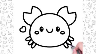 How to Draw a Crab Easy | Bolalar uchun oson chizish | Dessin facile pour les enfants | |孩子們簡單繪畫