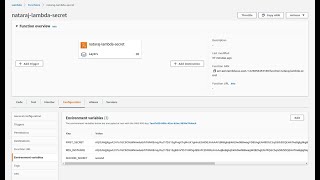 Backup the Lambda Function Configuration and Environment Variables