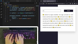 Highlight Searched Text App using JavaScript