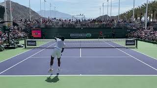 左利き編集、ティアフォーのスライスサーブ（スロー) / Frances Tiafoe Slice Serve Slow Motion【Lefty】