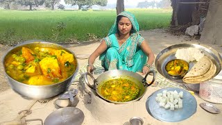 गाय के दुध निकालकर घर पर ही पनीर बनाया और मटर पनीर बनाया||Matar Paneer recipe