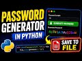 Python project 8: Random Password Generator with File Saving | Learn python with projects 