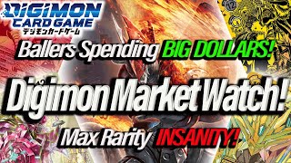 Digimon Market Watch! Ballers Spending BIG DOLLARS! Max Rarity INSANITY! (Digimon TCG 2024)