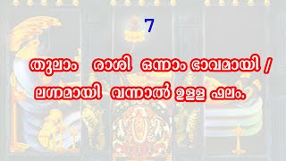 തുലാം  ലഗ്ന  രാശി ഫലം !  Vol 10 .#SREEKANTHADOOR #KPASTROLOGYKERALA