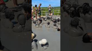 Volcanic mud bath in colombia #mudbath #volcano #shorts