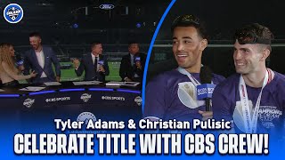 NATIONS LEAGUE CHAMPS! Tyler Adams & Christian Pulisic celebrate with CBS crew |