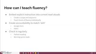 Fluency instruction