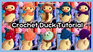 Crochet Duck \u0026 Fruit Hat Tutorial ✨ FREE Market-Friendly Amigurumi Pattern 🍊5 Hat Variations!