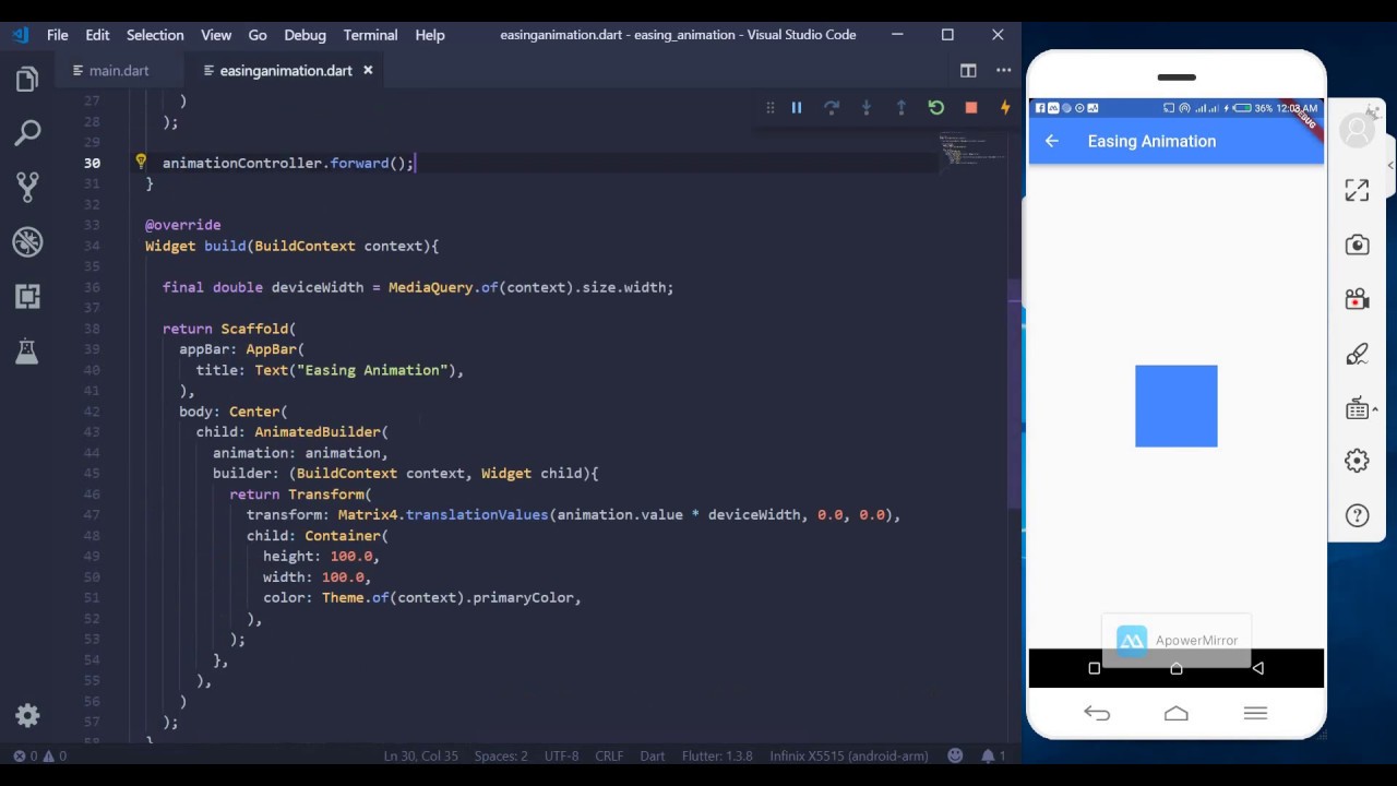Animations In Flutter 1 Easing Animation Animations In Flutter 1 Easing Animation