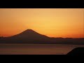 タイムラプス　富士山夕焼け　4k