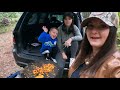 camp meal on the skottle oregon overlanding