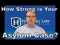 What makes an asylum case weak or strong?