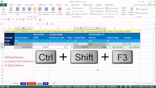 Excel Magic Trick 1139: Defined Names: 1) Create From Selection & 2) Apply Names