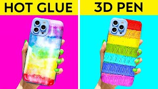 COOL DIY PHONE CRAFTS || The Best Crafting Hacks For Your Phone And School Supply By 123 GO! Like