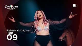 Eurovision 2022: Top 9 First Rehearsals (Day 1)