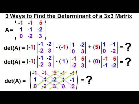 Linear Algebra: Ch 2 - Determinants (27 Of 48) 3 Ways Of Finding The ...