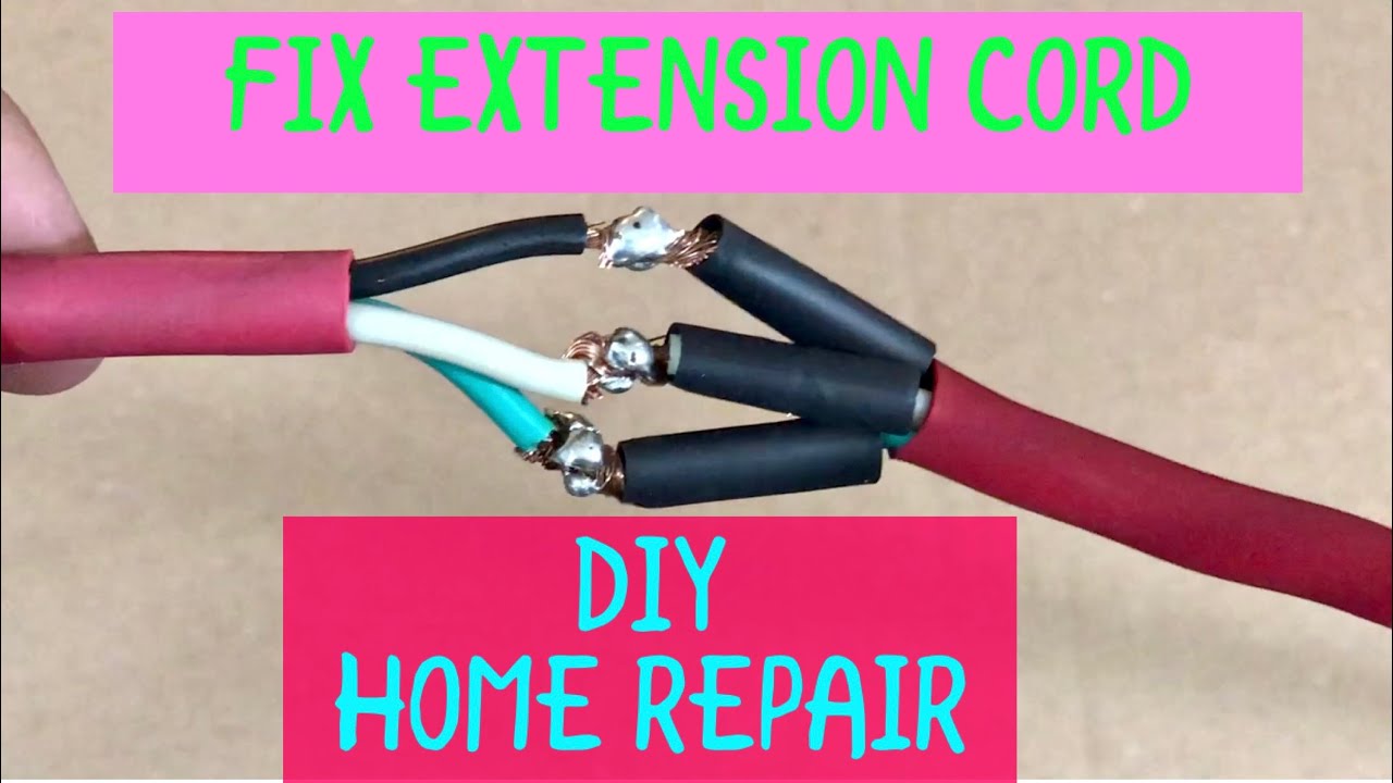 How To Repair Fix A Cut Or Damaged Extension Cord SAFELY - DIY ...