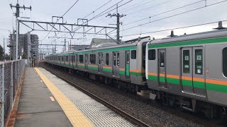 Ｅ233系3000番台(5両)＋Ｅ231系1000番台(10両) 宇都宮線　普通　小金井行き　新白岡駅到着