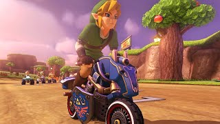 Mario Kart 8 (Wii U) - 100% Walkthrough Part 16 Gameplay - 150cc Leaf Cup & Lightning Cup with Link