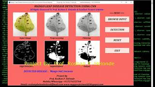Mango Leaf Disease Classification Using Image Processing | Python Project With Source Code