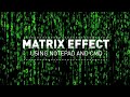 Matrix Effect Using Notepad and CMD