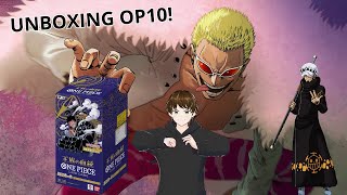 ONE PIECE CARD GAME UNBOXING OP10! ORE NO NA WA DONQUIXOTE DOFLAMINGO!!