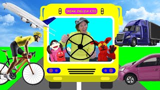 Wheels On The Bus What Do You See? Song with Matt | Vehicles | Learn English Kids