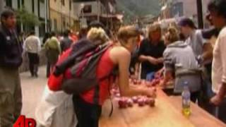 Raw Video: Tourists Stuck in Peru