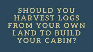 Consider This When Choosing Your Logs... Handmade House TV #156