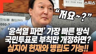 ‘윤석열을 파면한다’ 가장 빠른 방식. 국민투표로 가능하다! 심지어 헌법재판소 탄핵 심판과 병립 가능.