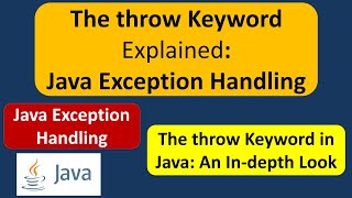 The throw Keyword Explained: Java Exception Handling