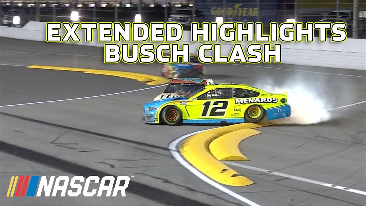 Chase Elliott & Ryan Blaney Tangle On Final Lap, Kyle Busch Wins Busch ...