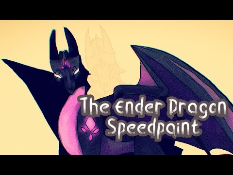 Minecraft The Ender Dragon Speedpaint Youtube